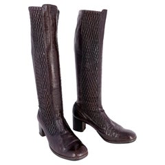 Vintage 1970s Saks Fifth Ave. Brown Leather Boots