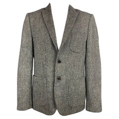 SCOTCH AND SODA Size 44 Grey & Black Wool / Nylon Sport Coat