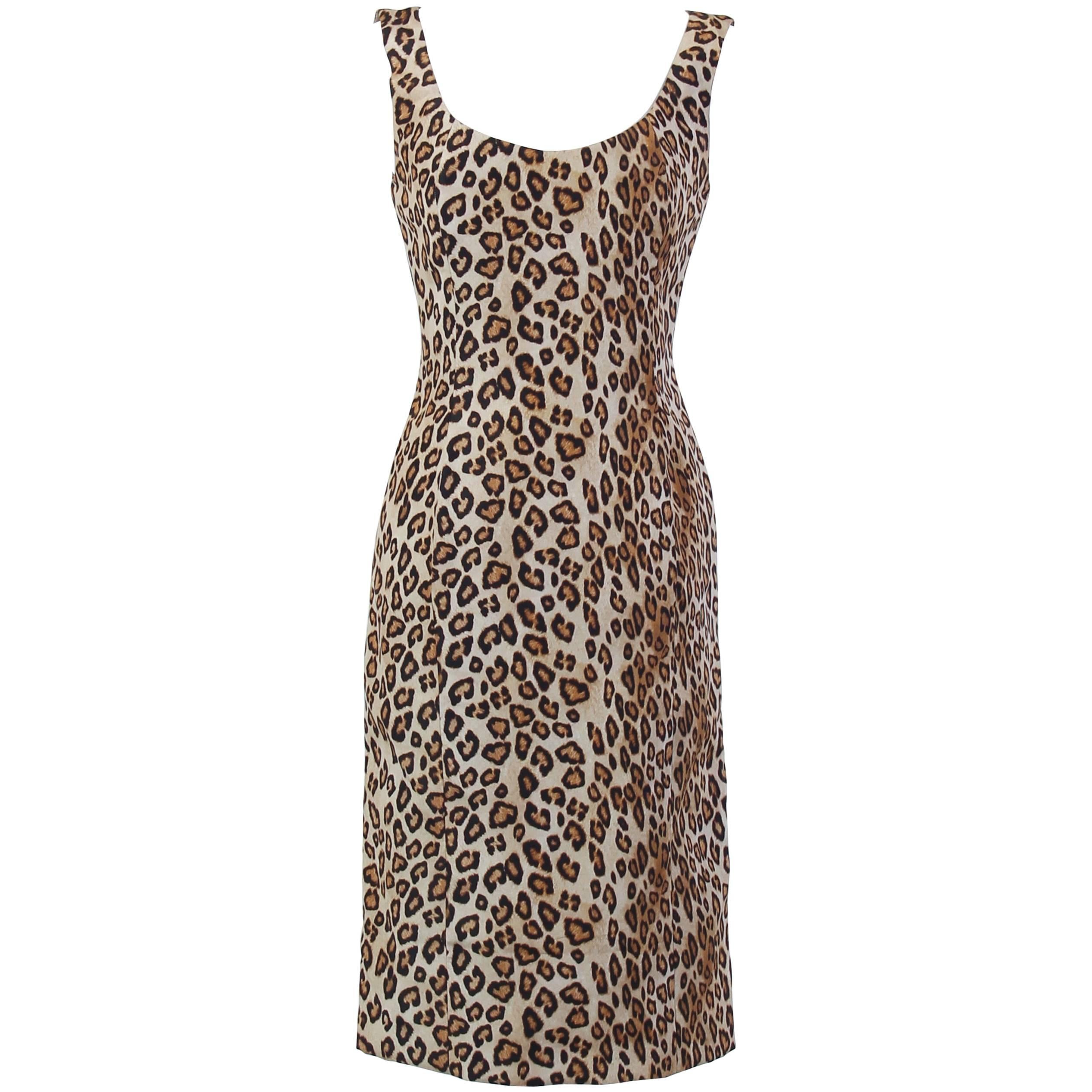 Alexander McQueen Leopard Silk Dress