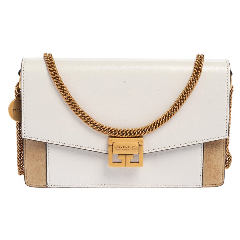 Givenchy Leather and Suede Mini GV3 Crossbody Bag at 1stDibs