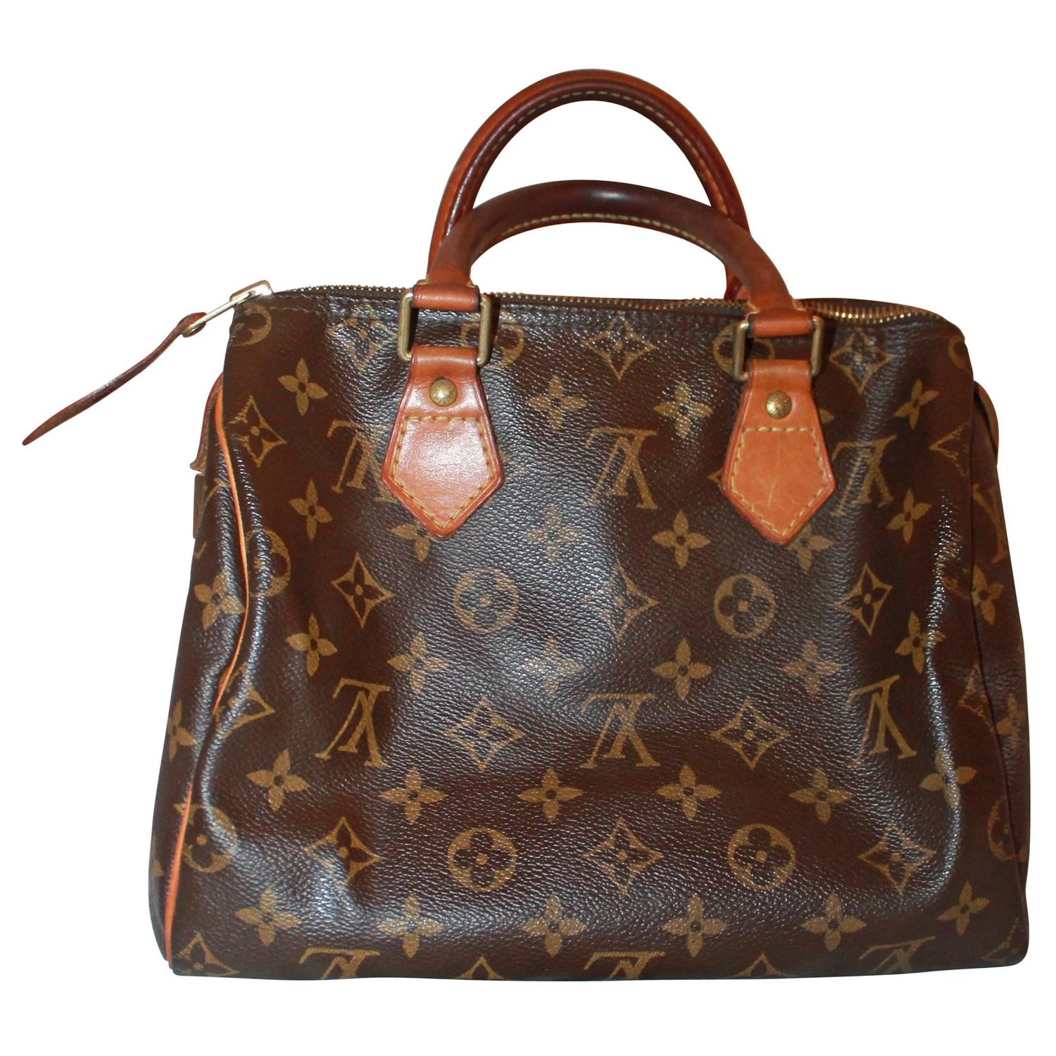Louis Vuitton Brown Monogram Small Speedy Handbag - Circa 2004 For Sale at 1stdibs