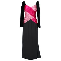 Draped Cocktail dress in pink silk and velvet Valentino Boutique