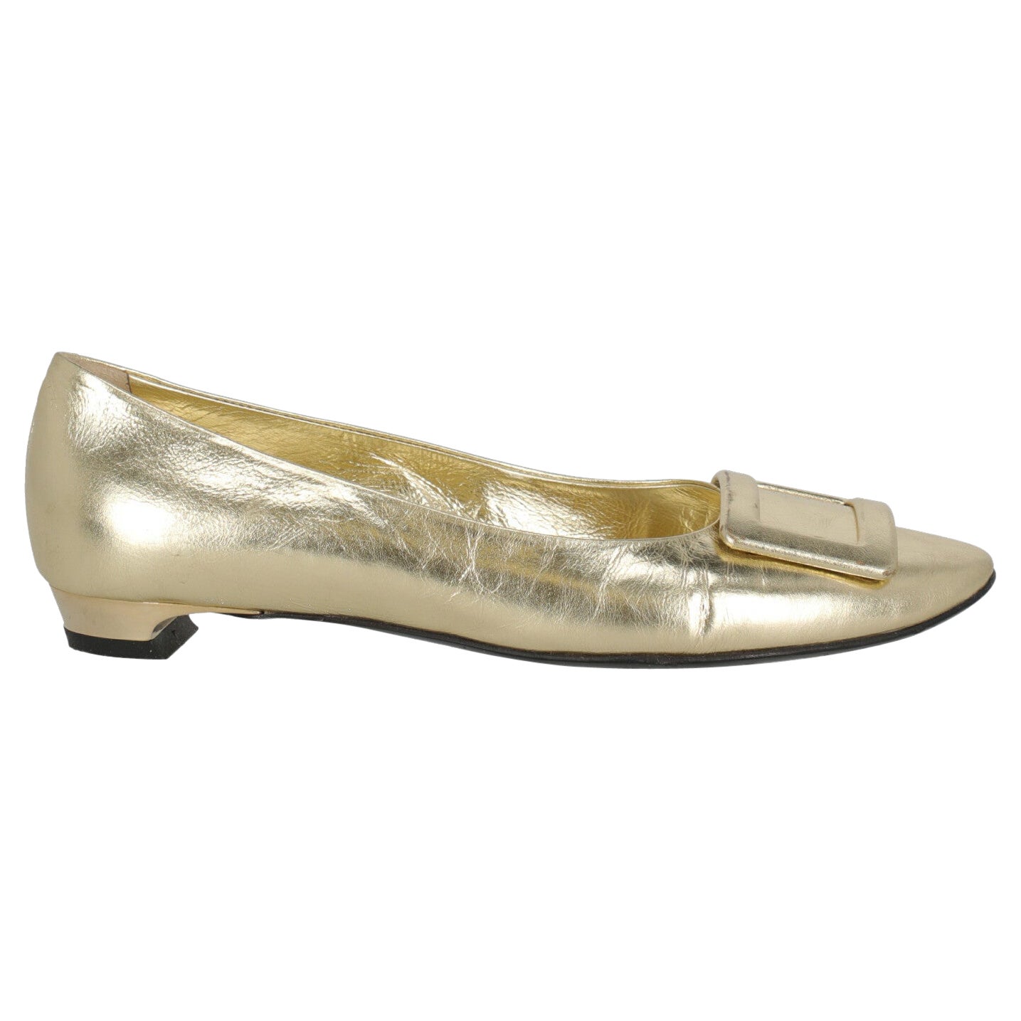 Roger Vivier  Women   Ballet flats  Gold Leather EU 37 For Sale