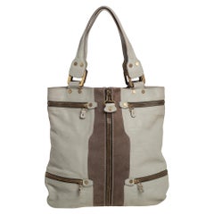 Jimmy Choo - Grand sac cabas Mona en cuir et daim vert kaki