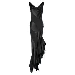 Langes schwarzes Abendkleid aus Satin Bellville Sassoon / Lorcan Mullany