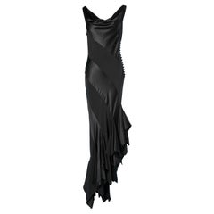 Long black evening satin dress Bellville Sassoon / Lorcan Mullany 