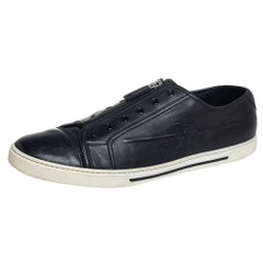 Louise Vuitton Black Leather Low Top Sneaker Size 44.5