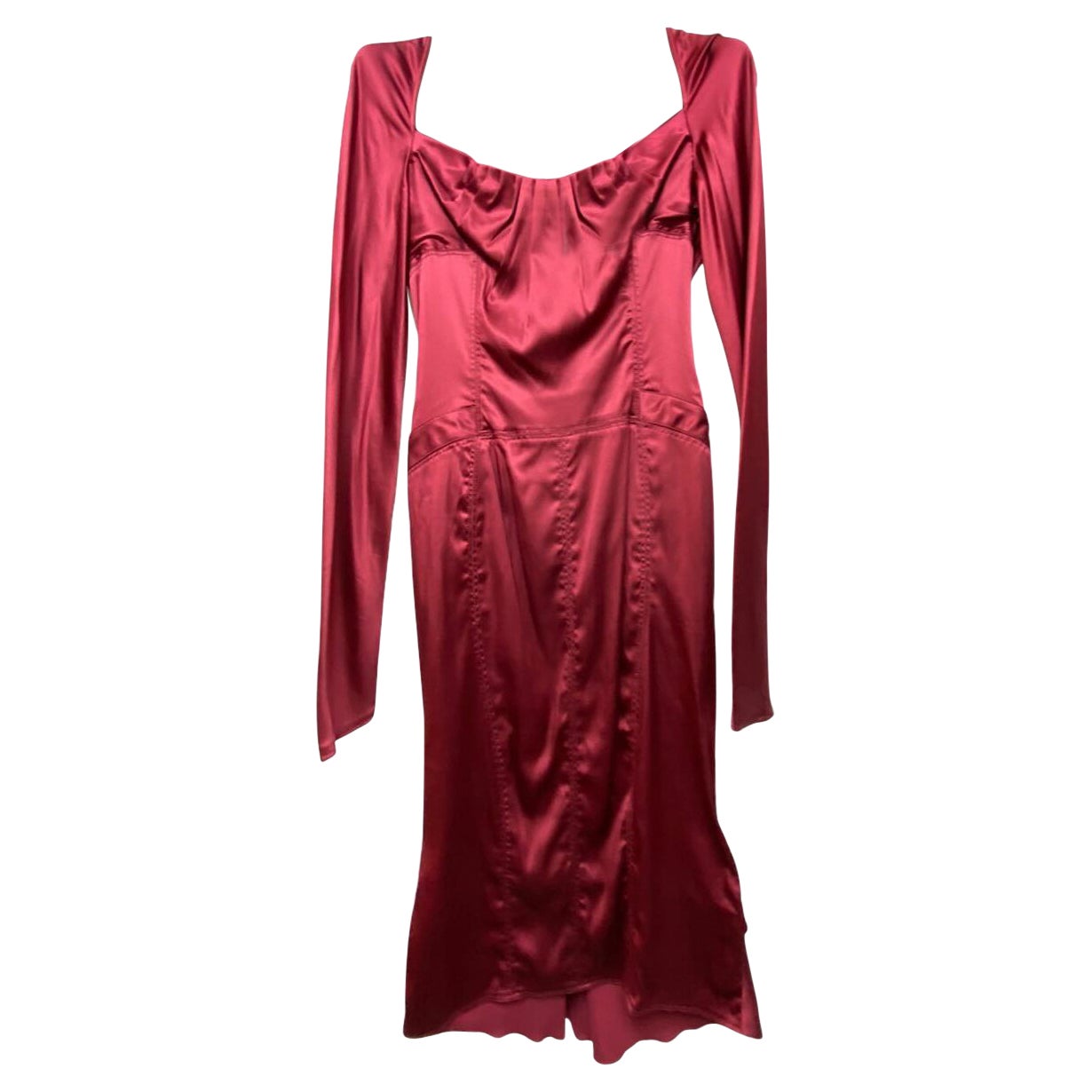 F/W 2003 Vintage Tom Ford for Gucci Red Silk Dress
