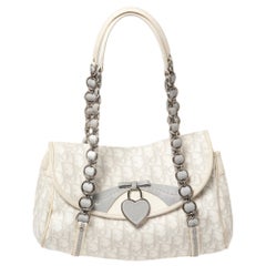 Dior Oblique Canvas and Leather Romantique Trotter Flap Bag