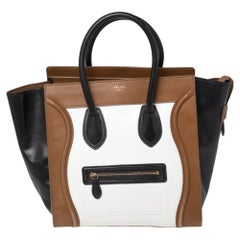 Celine Tri Color Leather Mini Luggage Tote