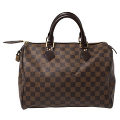 Used Louis Vuitton Damier Ebene Canvas Speedy 30 Bag