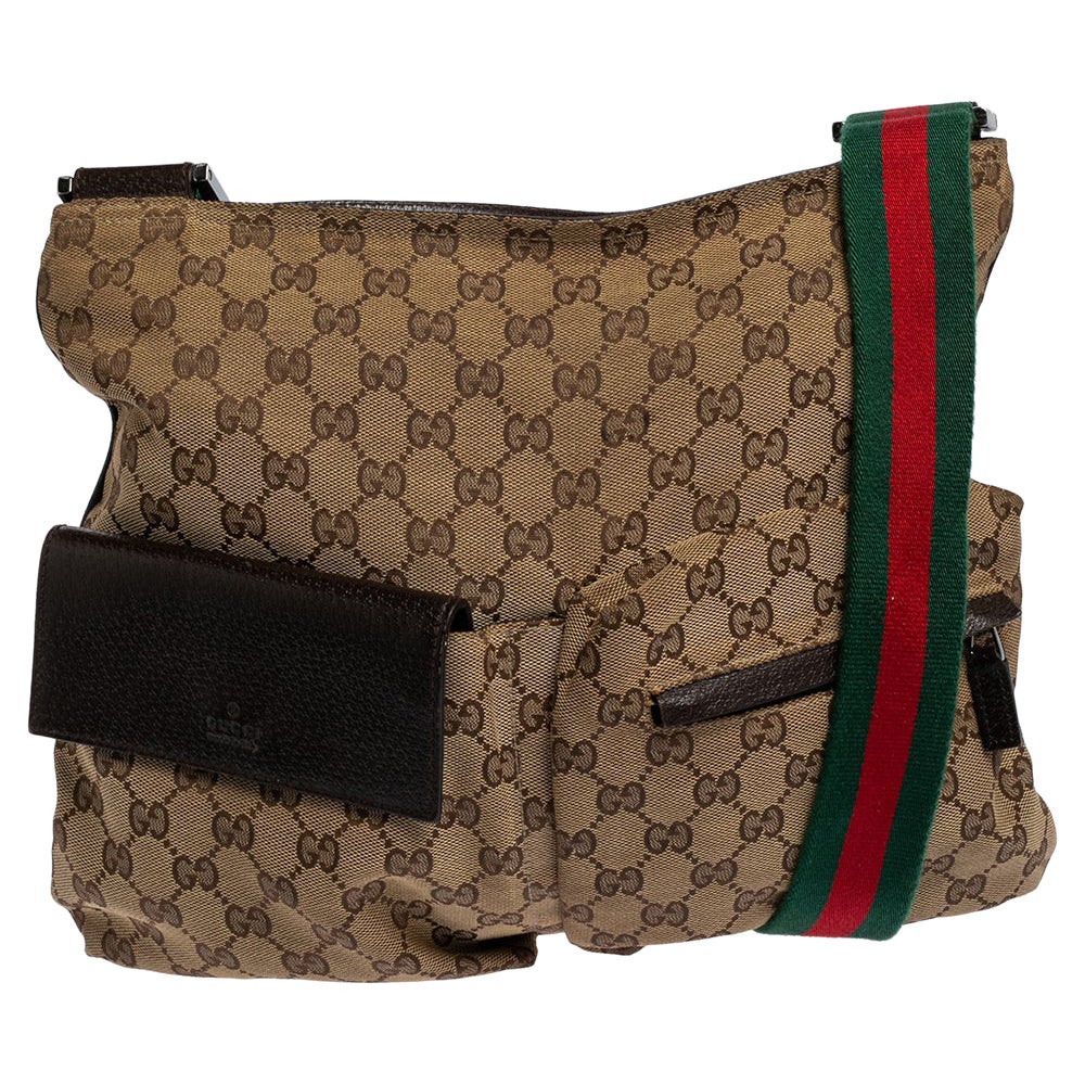 Gucci Beige GG Canvas Medium Messenger Bag