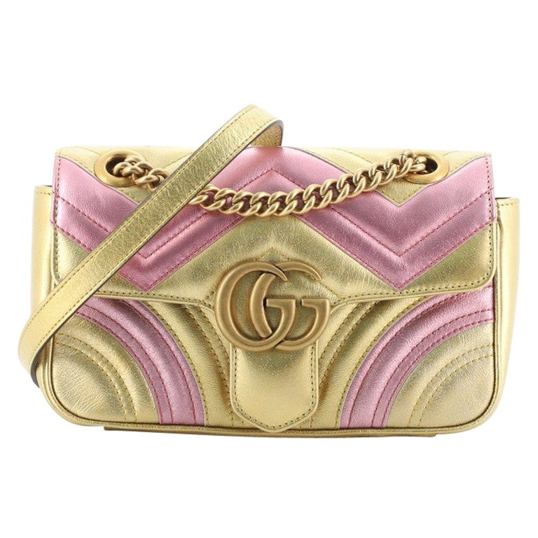 Gucci GG Marmont Shoulder Bag Matelasse Leather Small