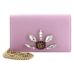 Gucci GG Marmont Kette Brieftasche verschönert Leder Mini
