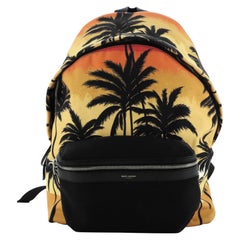 Saint Laurent City Backpack Printed Canvas