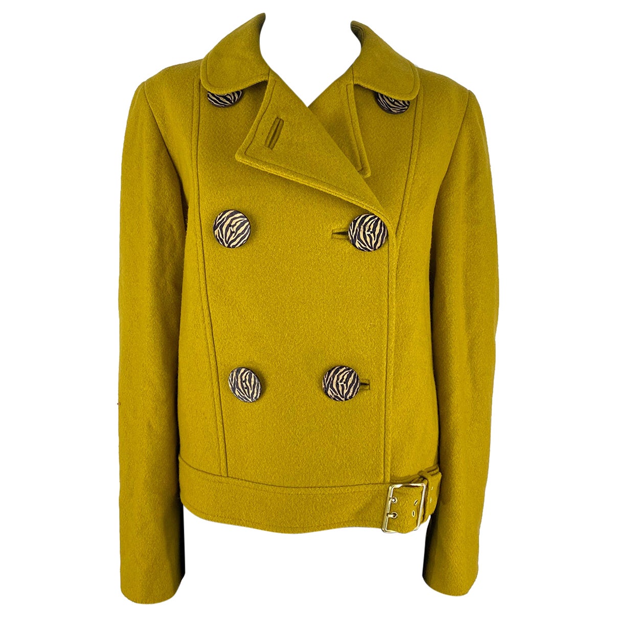 Mulberry - Veste en laine jaune moutarde