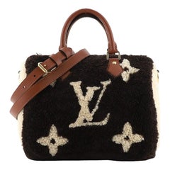 Louis Vuitton Speedy Bandouliere Bag Monogram Giant Teddy Fleece 25
