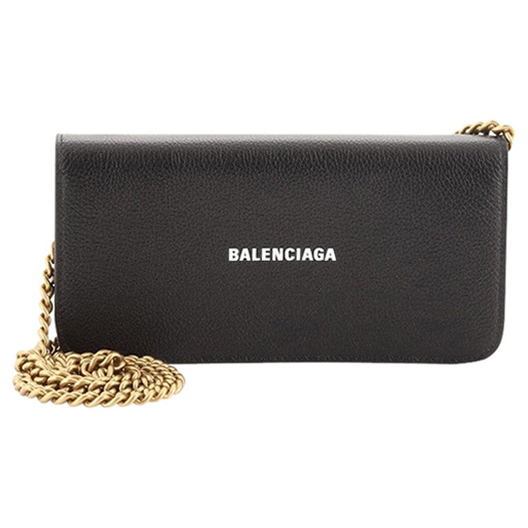 Balenciaga Everyday Continental Wallet on Chain Leather at 1stDibs