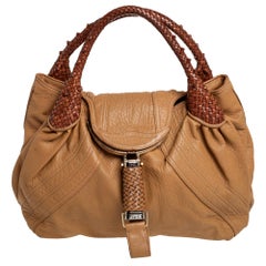 Fendi Tan/Brown Leather Spy Hobo