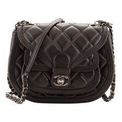 Chanel Saddle Bag Quilted Calfskin Small