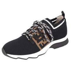 Fendi Black Low Knit Sneakers Size 40