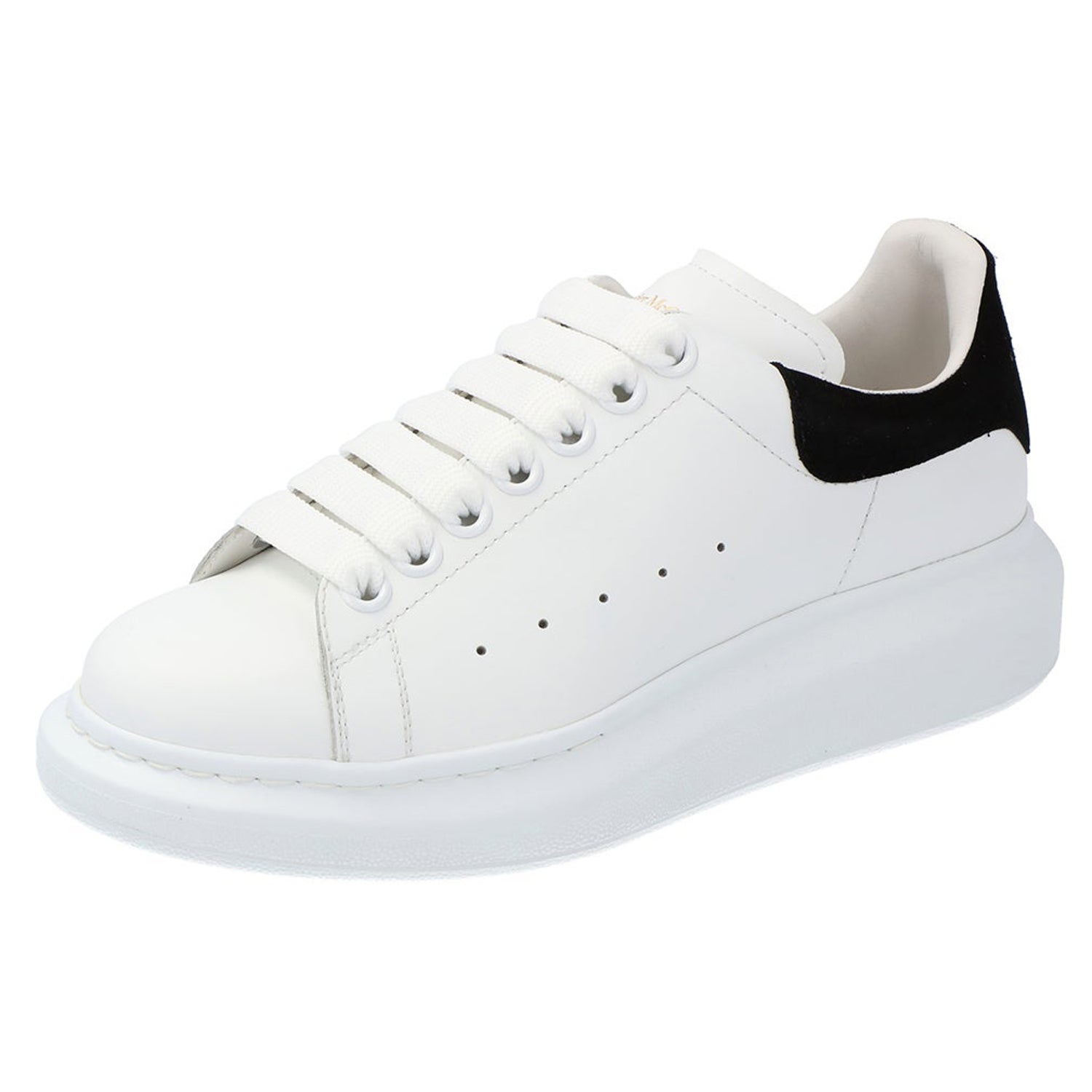 Alexander McQueen Ivory/Black Leather Oversized Sneakers Size EU 36.5 at  1stDibs