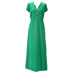 1960s Helen Bass Kelly Green Party Dress