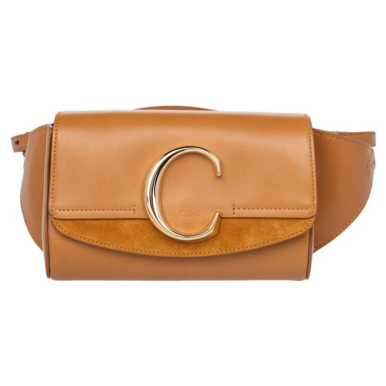 Chloe Tan Leather and Suede C Belt Bag at 1stDibs
