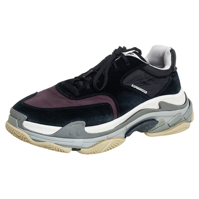 Balenciaga Black/Maroon Nylon And Suede Triple S Low Top Sneakers Size 45  at 1stDibs | maroon balenciaga sneakers, balenciaga 45 size, balenciaga 45  sneakers
