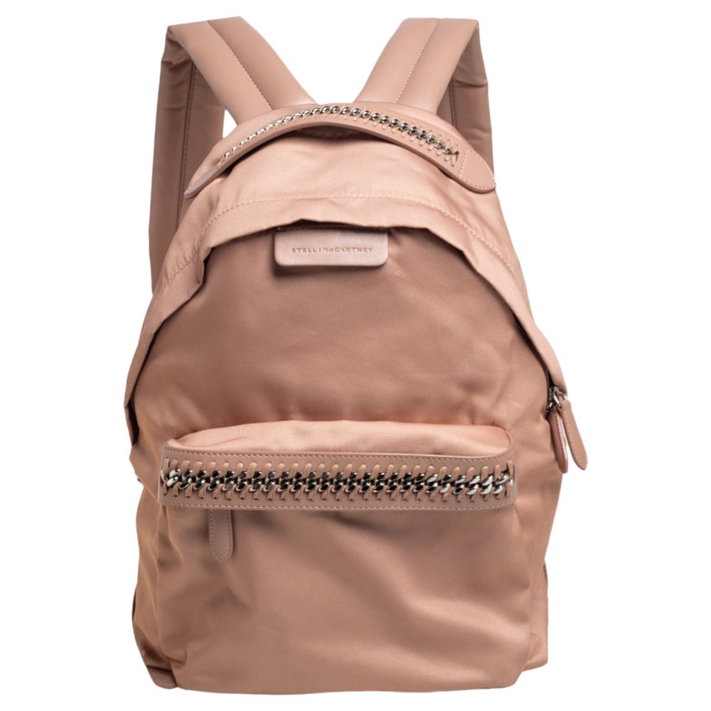 Stella McCartney Beige Nylon and Faux Leather Falabella Backpack