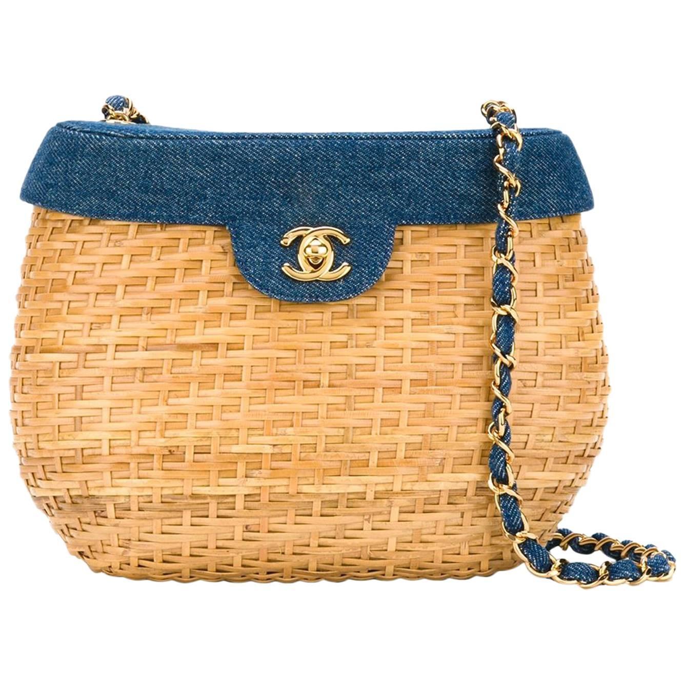 Chanel Vintage Basket Crossbody Bag at 1stdibs