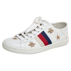 Gucci White Leather Ace Sneakers Size 35