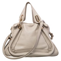 Chloé Borsa media Paraty in pelle beige