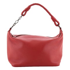 Bottega Veneta Braided Handle Zip Shoulder Bag Leather Small