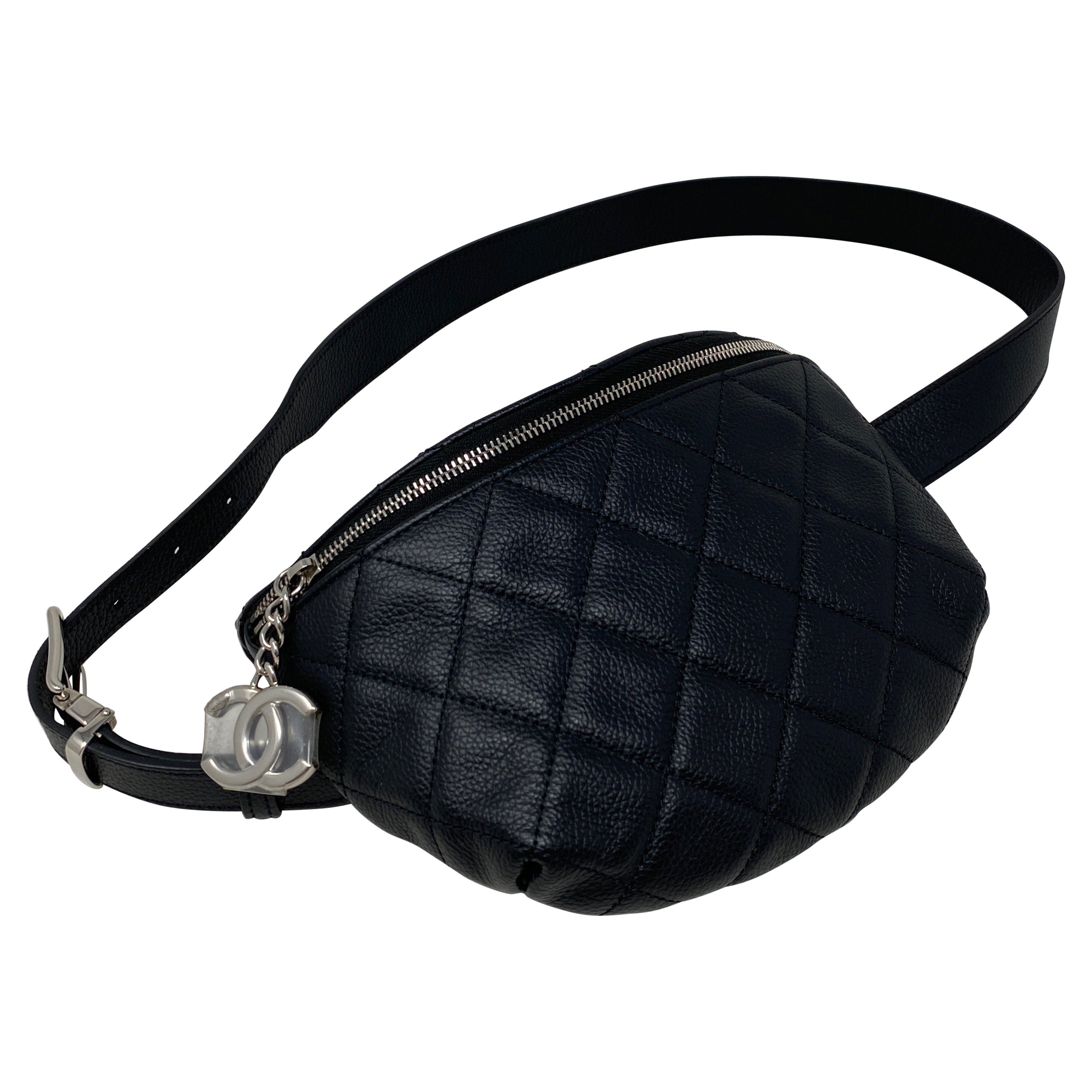 Chanel Black Bum Bag For Sale at 1stDibs