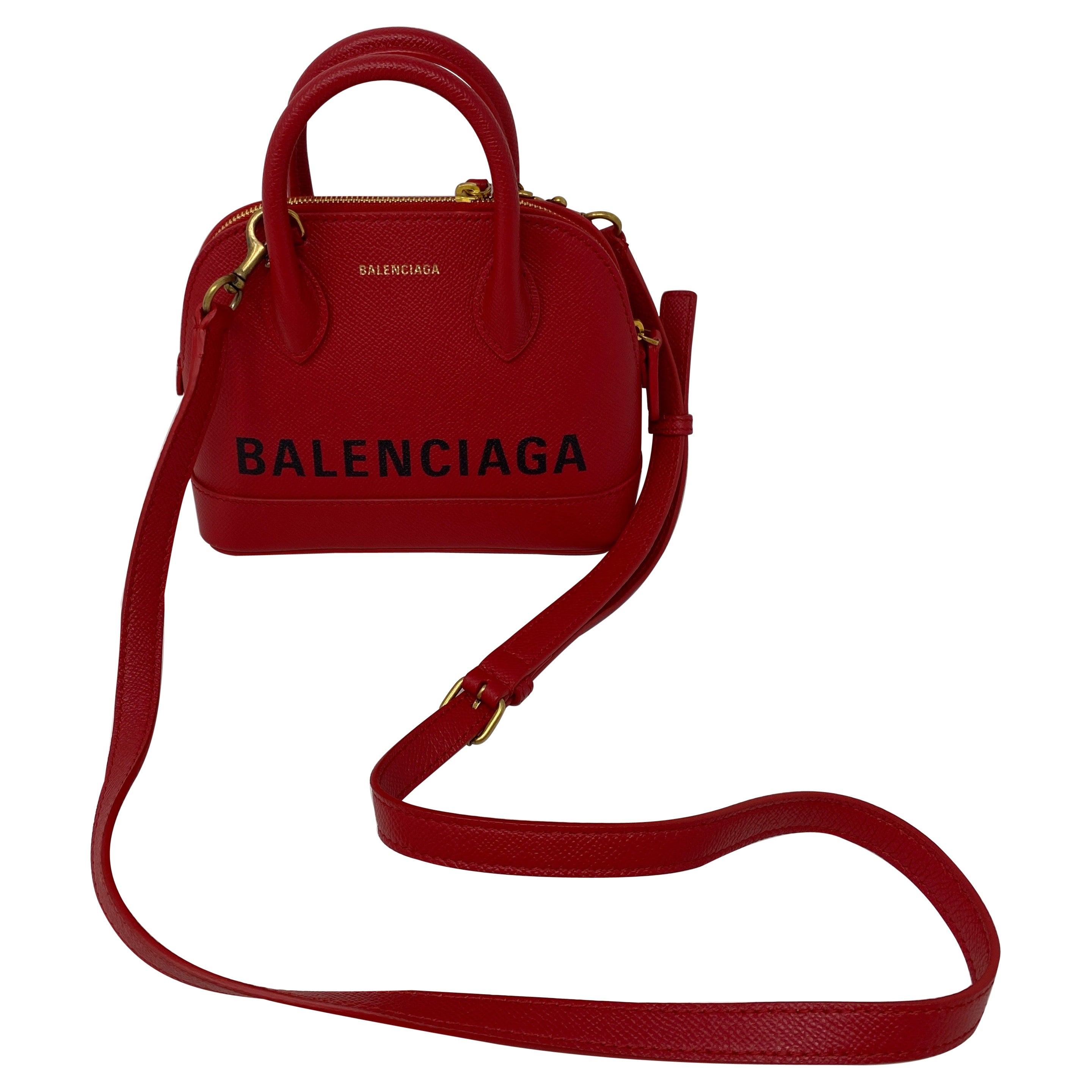 Balenciaga Red Leather Mini Bag at 1stDibs