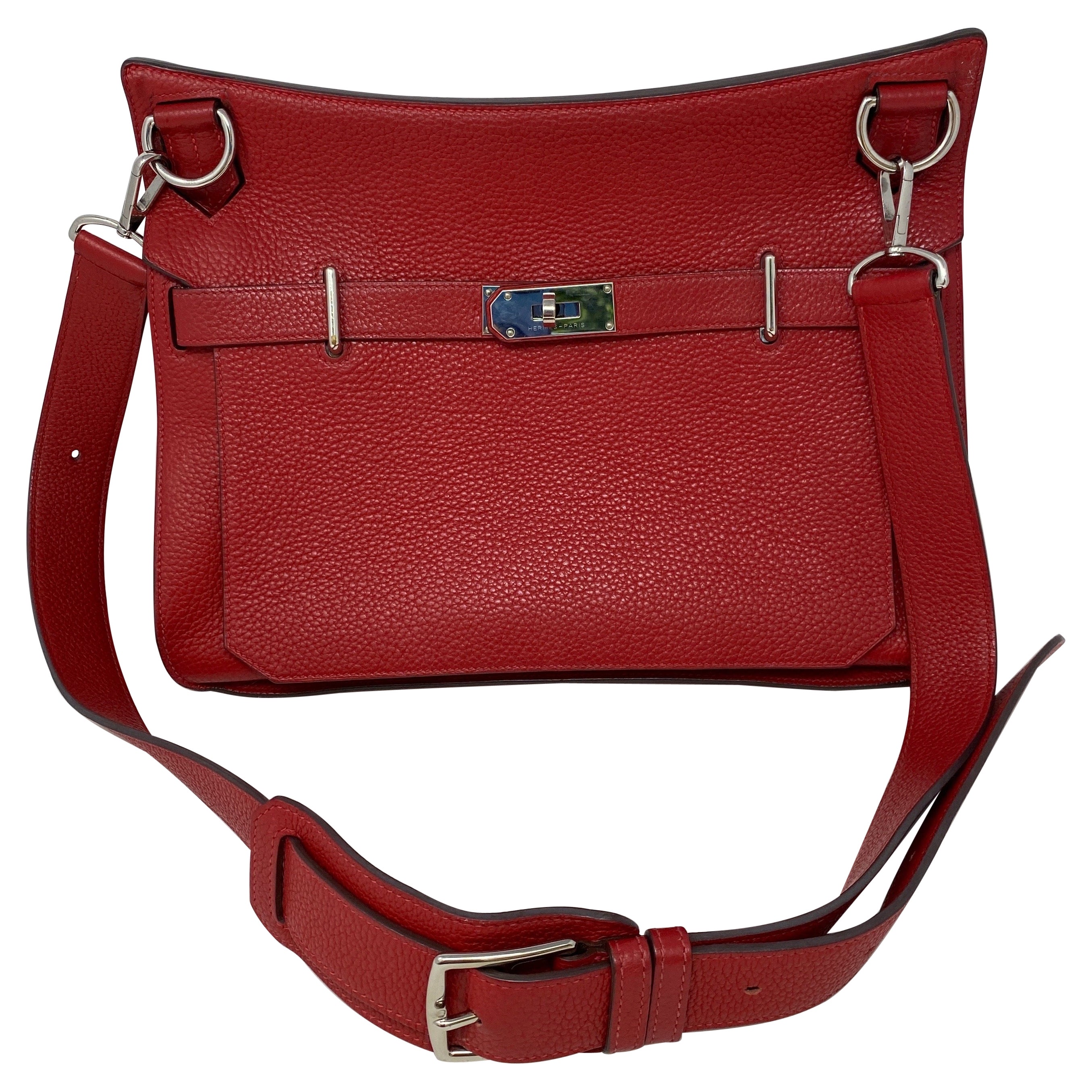 Hermes Golden Trim Leather Canvas "H" Logo Men's Women's Crossbody