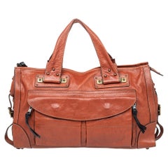 Chloe Brown Leather Tracy Satchel