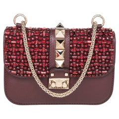 Valentino - Mini sac à bandoulière en cuir marron à fermeture éclair Glam Lock