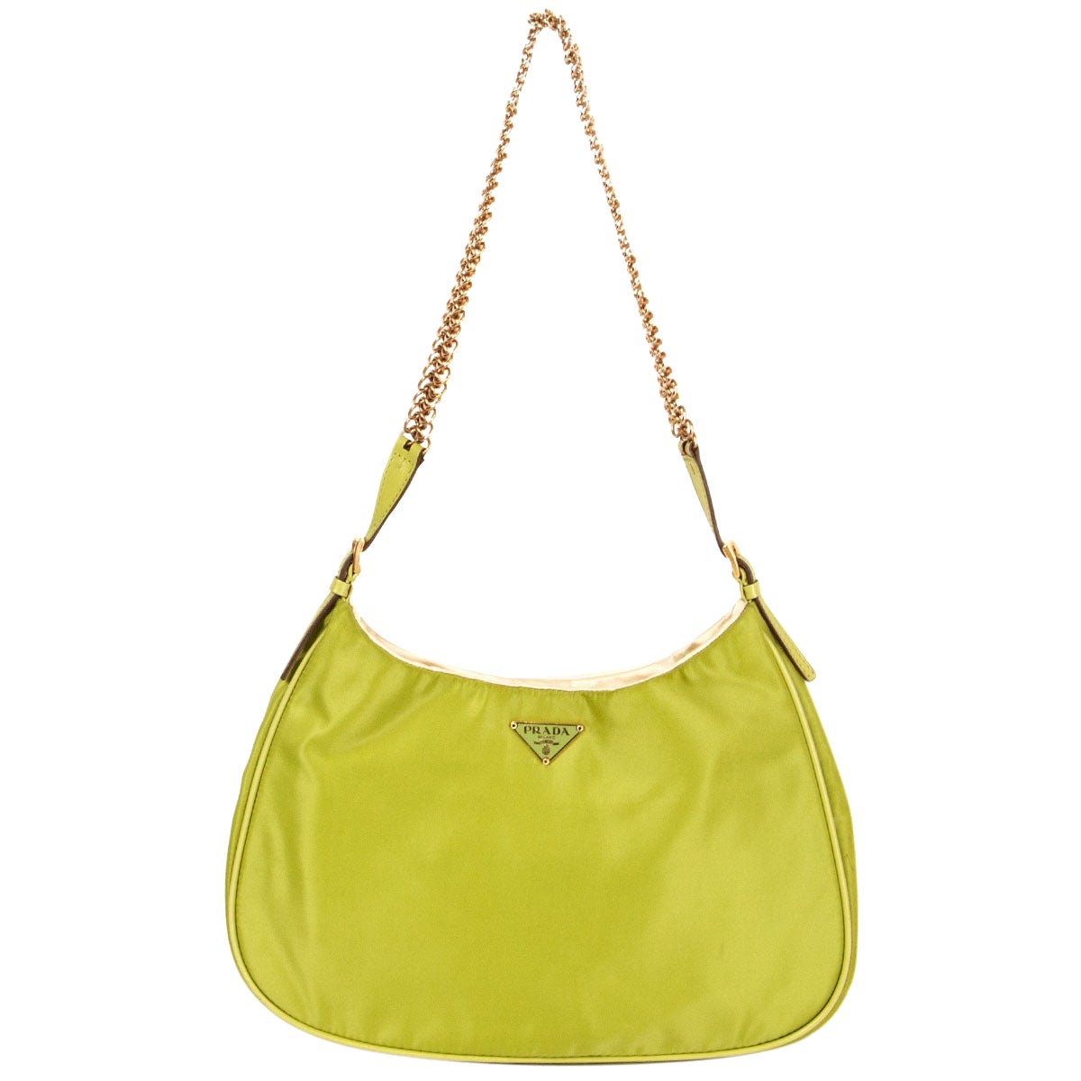 PRADA lime green nylon MINI Shoulder Bag