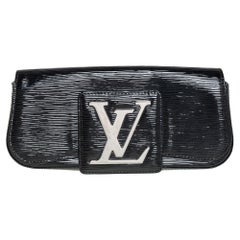  Louis Vuitton Black Electric Epi Leather Sobe Clutch