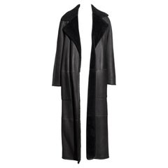 Manteau maxi réversible en shearling gris Hermes by Martin Margiela:: fw 1999
