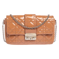Dior Beige Cannage Patent Leather Miss Dior Promenade Shoulder Bag