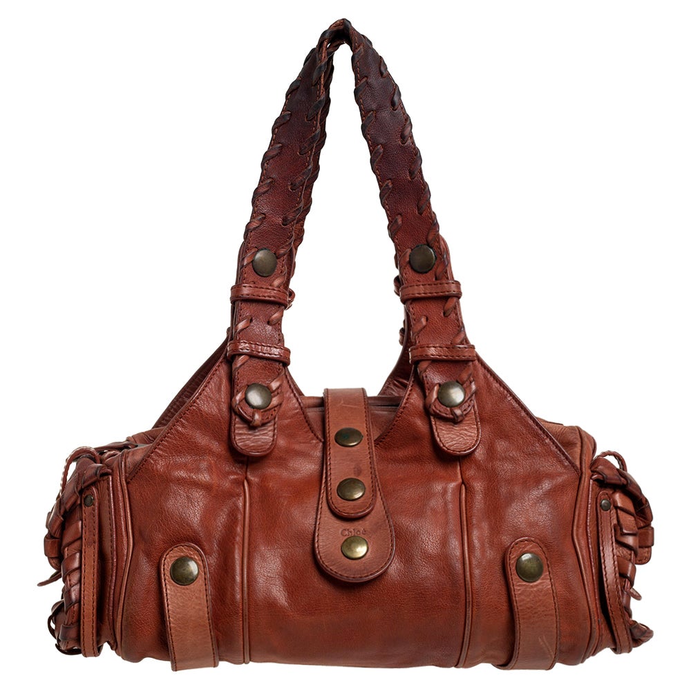 Chloe Brown Leather Silverado Satchel