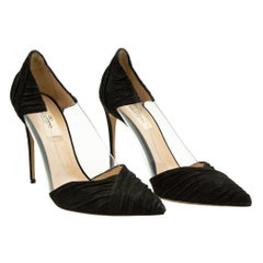 WOMENS DESIGNER Valentino Suede And Clear Pointed Shoe