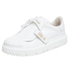 Dior White Leather And Rubber Dior-ID Sneakers Size 39.5