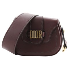 Christian Dior D-Fence Saddle Bag Leather Mini