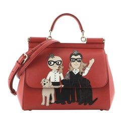 Dolce & Gabbana Family Miss Sicily Bag Patchwork Saffiano Leather Small