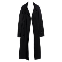 Used Martin Margiela black oversized size 74 trench coat, ss 2000