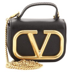 Valentino Supervee Chain Crossbody Bag Leather Micro